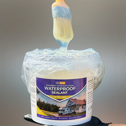 2kg RV Transparent Waterproof Sealant - Covers Up to 160 SqFt @ 1/12" Thickness, Ideal for RV Roof, Windows, Gutters & More, Durable & Flexible Sealant for Home Improvement, Roof Sealant, Versatile Sealant, Highquality Sealan