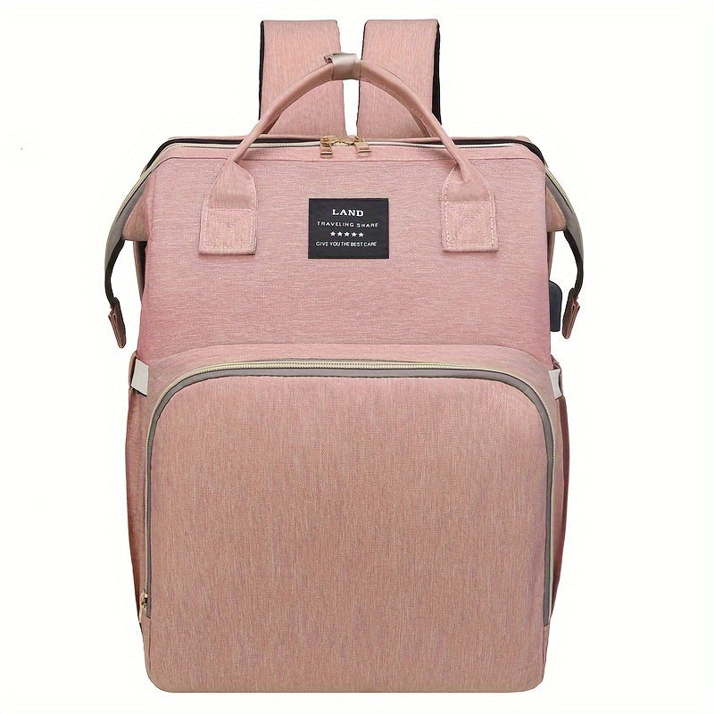 Diaper Bag Backpack with Changing Station - Large Capacity Travel Baby Organizer, Soft Shell Durable Design, Multiple Pockets & Mesh Bag, Ergonomic Adjustable Straps, Mixed Colors - Baby Shower Gifts & Newborn Essentials, Pra