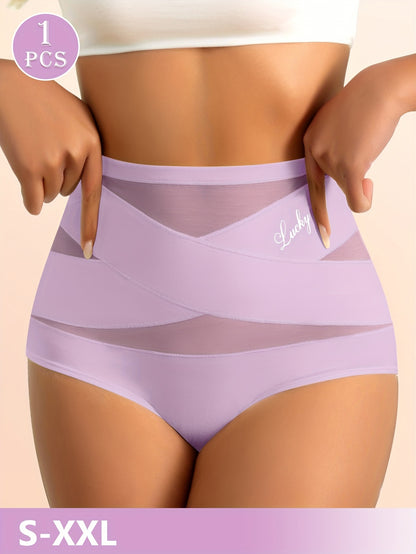 MIOTAN Women's High-Waisted Seamless Tummy Control Butt-Lifting Underwear - Breathable Ice Sliky Fiber Mesh with Cross-Over Design, Size S-XL (XS to XXL), Gym Apparel | Minimalist Style | Highelasticity Material, Tummy Contro
