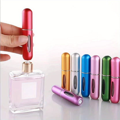 For Mini Portable Refillable Perfume Atomizer - Aluminum Mist Spray Bottle for Travel, Multi-Color Options, Fragrance-Free (Bubble-Free), Refillable Perfume Bottle|Compact Design|Aluminum Atomizer, Perfume Bottl