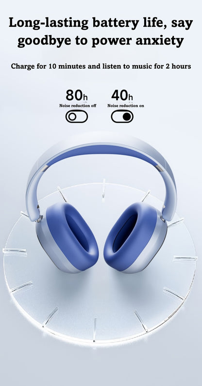 Philips Wireless Bluetooth Headphones, Over-Ear Wireless Headphones, ANC Hybrid Active Noise Cancelling Headphones, HiFi Surround Sound Over-Ear Wireless Headphones, for iPhone and Android, 80 Hours of Playtime, with Five ENC
