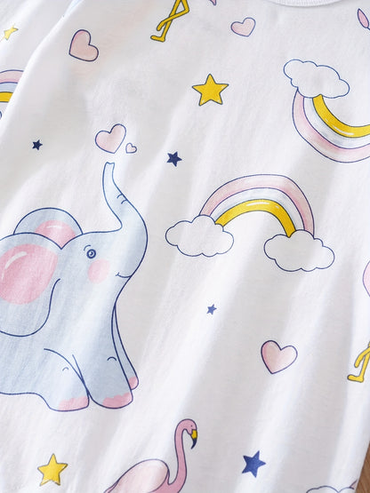 Baby Cute Cartoon Koala Long Sleeve Crew Neck Rompers