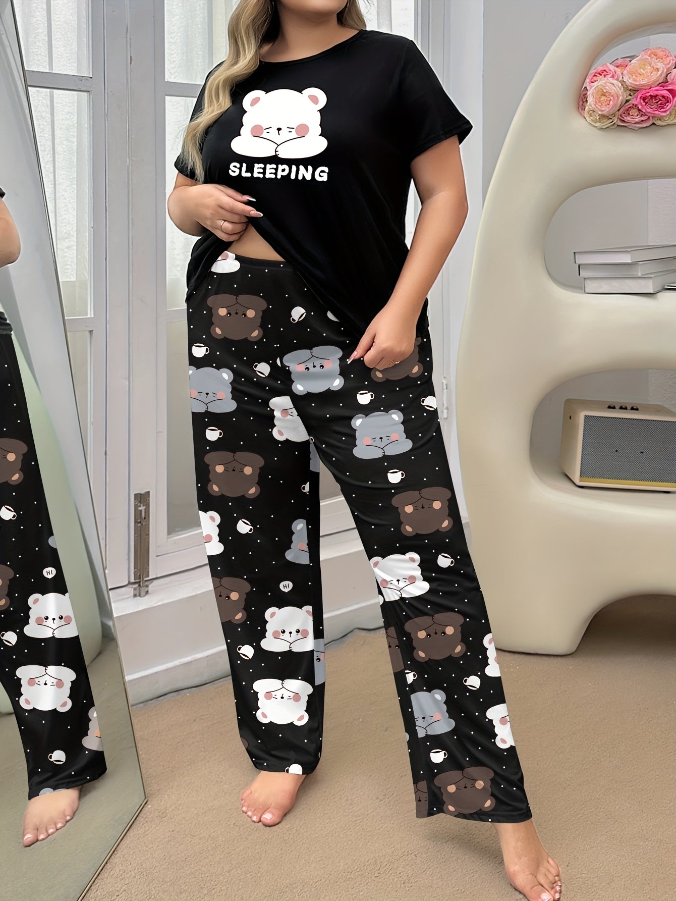 Women's Plus Size Casual Pajama Set