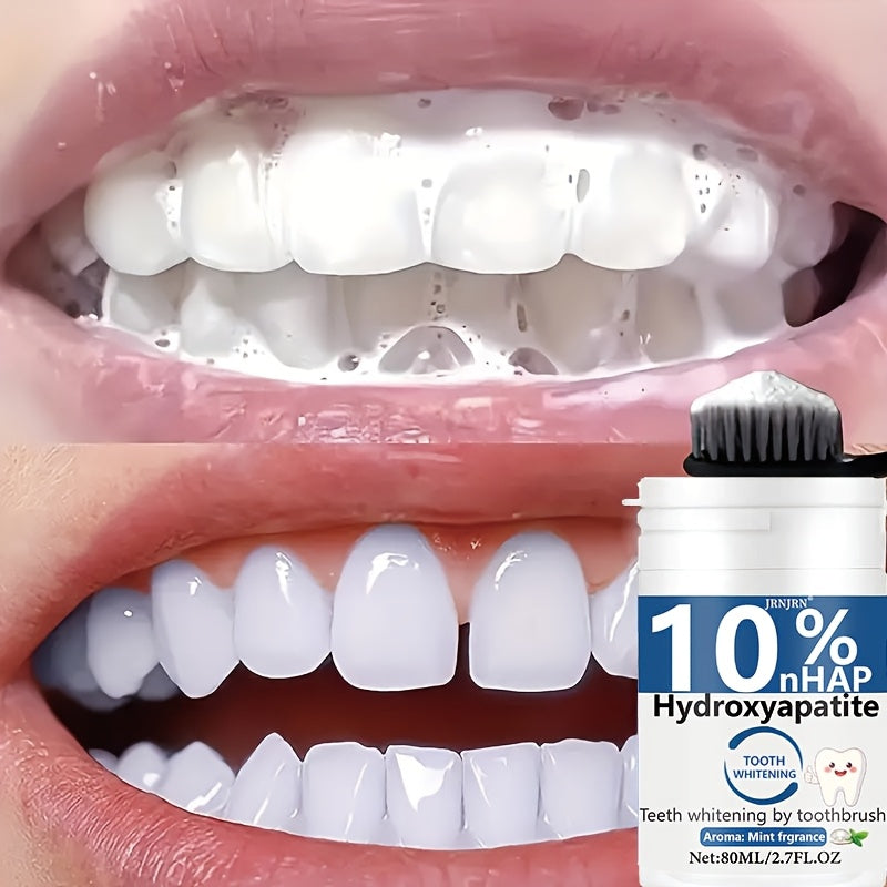 10% Hydroxyapatite Whitening Tooth Powder - Deep Cleansing & Fresh Breath, Strengthens Dental Care, Ideal for Daily Use & Travel, Oral Health & Hygiene Gift for Women & Men, Tooth Cleaning Essentials, Sleek Packaging, Oral Ca