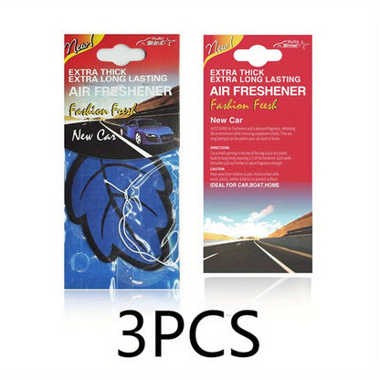 3-60pcs Car Air Freshener Natural Scented Tea Paper Auto Hanging Vanilla Perfume Fragrance Leaf Shape Car Interior Accessories Christmas Gift