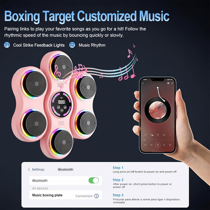 Best Gifts -Music Boxing Machine -9 Speed Modes Musical Music Boxing Machine with Music Boxes with Boxing Glove LED Light Electronic Boxing Machine with 9 Speed Modes And Counting Mode, Birthday Gifts, Boxing Bag, Boxing Punc