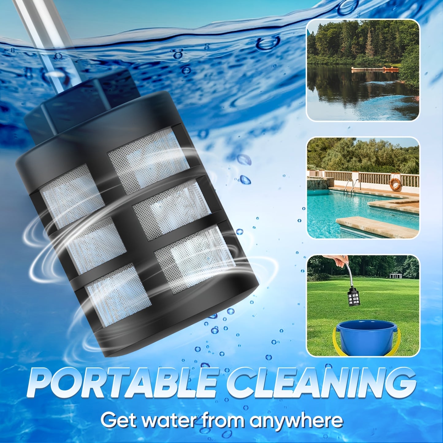 Cordless High Pressure Cleaning Gun Self-priming Continuous Spray Foam Water Gun, 5m Hose & 2 Rechargeable Lithium Battery, 3in 1 Nozzle, Electric Portable Washer Machine, Suitable for Washing Cars, Clean The Garden & Floor A