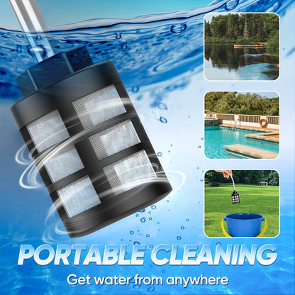 Cordless High Pressure Cleaning Gun Self-priming Continuous Spray Foam Water Gun, 5m Hose & 2 Rechargeable Lithium Battery, 3in 1 Nozzle, Electric Portable Washer Machine, Suitable for Washing Cars, Clean The Garden & Floor A