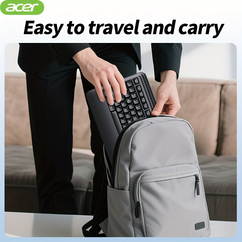 ACER Wireless Keyboard and Mouse Combo, Full-Size Quiet Ergonomic Keyboard Mouse Set, Compatible with Multiple Systems, Lightweight & Durable, Suitable for Office/Home Use