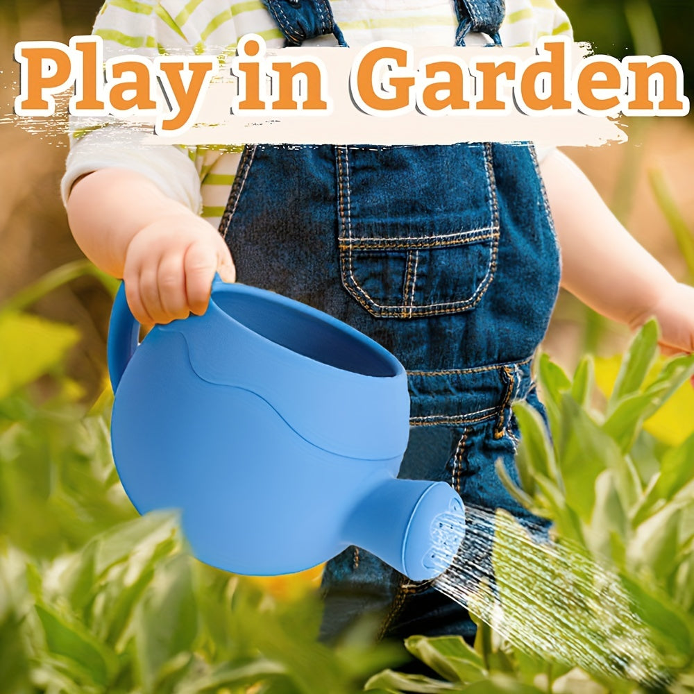 Silicone Watering Can Toys ( Lightweight with Handle) Easy to Grasp for Youngsters - Perfect for Bathing, Beach and Garden Play, Sprinkler Toy to Play with, Beach Gardening Toys, Safe and Fun Water Play Toys for Youngsters En