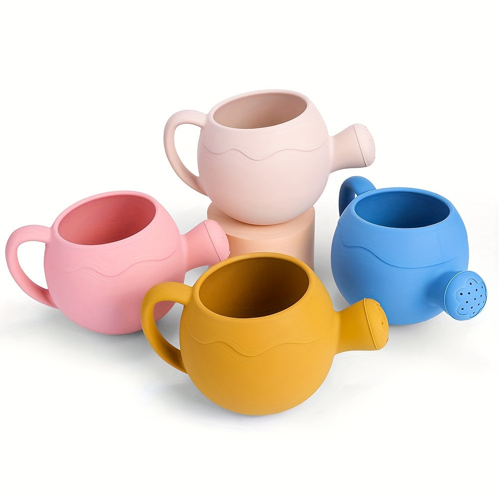 Silicone Watering Can Toys ( Lightweight with Handle) Easy to Grasp for Youngsters - Perfect for Bathing, Beach and Garden Play, Sprinkler Toy to Play with, Beach Gardening Toys, Safe and Fun Water Play Toys for Youngsters En