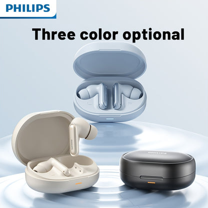 2025 for philips Wireless Noise Cancelling Headphones with 400mAh Battery, Double-Click Left Ear to Switch Mode, Lightweight & Portable, USB-C Charging, Condenser Microphone, Semi-Open Back Design, Ideal Gift for Gamers & Mus