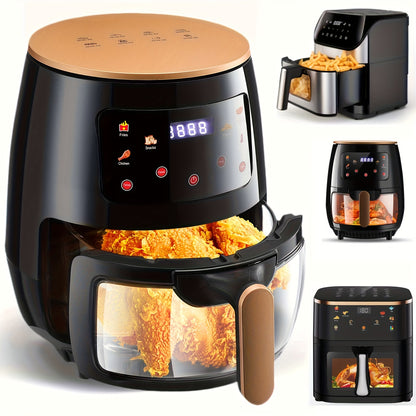 Air Fryer 6.5L 9L 10.5L Oilless 1800W Large Capacity Oven Air Fryers Healthy Cooker With 10 Preset, Visual Cooking Window, Non-Stick Basket, Dishwasher Safe