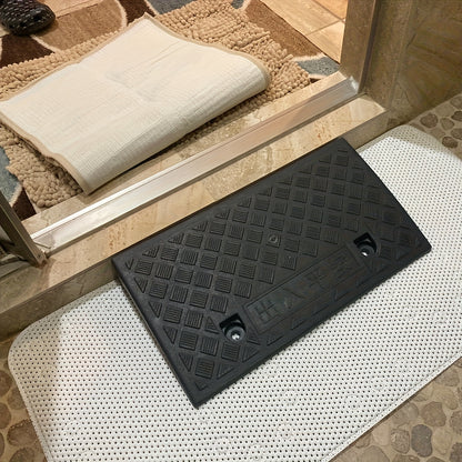 2pcs Heavy-Duty Portable Ramps with Non-Slip Surface - 5cm Height, Durable Plastic Construction for Cars, Motorcycles, Wheelchairs & Pets - Easy to Use for Loading & Unloading, Accessibility Ramp for Outdoor Use, Ramp for Car