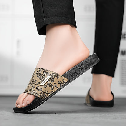 Men'S Breathable Open-Toe Sandals - Comfortable & Durable Casual Walking Shoes with Adjustable Strap, Faux Upper & Rubber Sole, Perfect for Casual Attire, Strappy Sandals