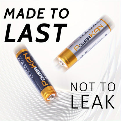 Set (battery + charger), PowerKAN 1.2V NiMH rechargeable AA & AAA Battery + ALL8 charger, high quality battery rechargeable discharge cycle, 800mAh AAx8 & 300mAh AAAx8 combination, with 5V 2A USB fast charging LCD charger