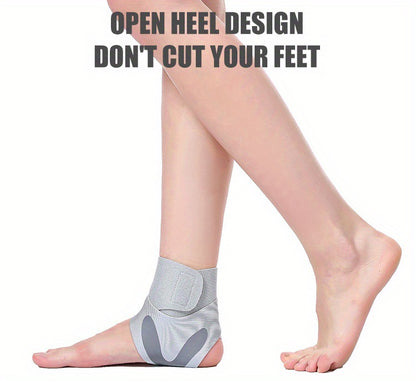 1pc, Breathable Ankle Support with Silicone Gel Pad for Men and Women - Adjustable Compression Brace for Sports, Running, Fitness, and Basketball