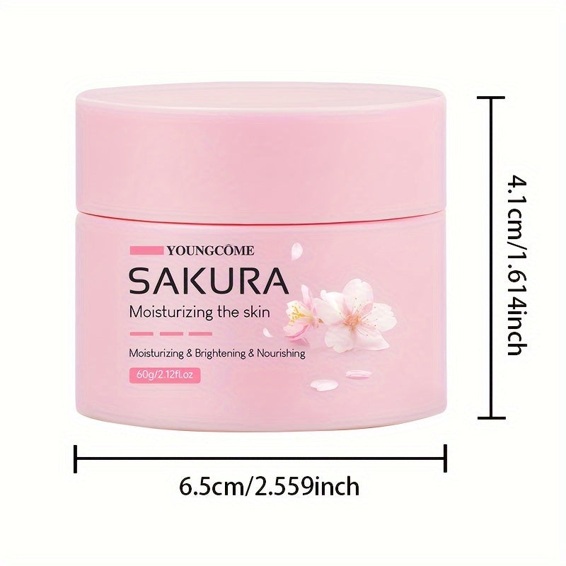 30/60g Sakura Facial Care Moisturizing Face Cream, Repairs Dry Skin, Protects Skin, Improves Skin Texture, Tightens Skin, Makes Skin Tender And Delicate, Suitable For All Skin Types, And Makes Your Skin Look Young With Plant
