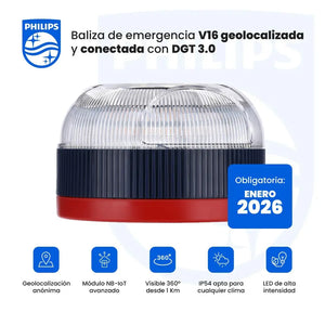 Baliza de Emergência V16 conectada DGT 3.0 Philips SFL1000M/10