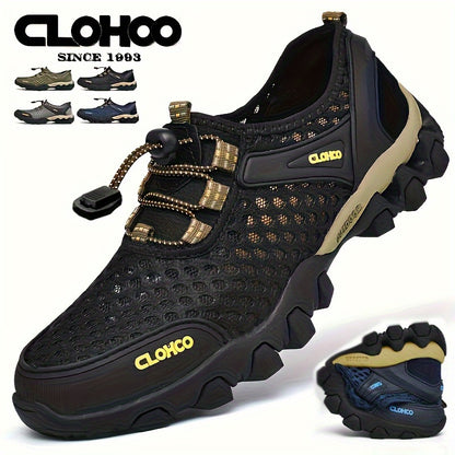 CLOHOO Men's Trendy Comfortable Mesh Sandals, Breathable Wear-resistant Non-slip Sport Shoes For Outdoor Walking Running Hiking, Spring Summer Autumn