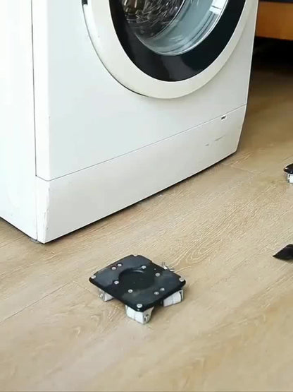 6-Piece Upgraded Furniture Dolly Set, Includes 4 Furniture Movers with 4 Wheels, 1 Pry Bar, 1 Pair of Gloves, Carbon Steel Panel Heavy-Duty Dolly, Furniture Lifter with 4 Universal 360° Swivel Rubber Wheels, Max Load 999.72