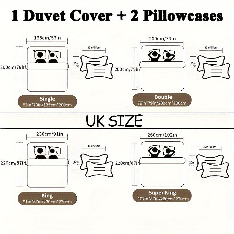 3pcs Love Leopard Print Multicolor Printed Duvet Cover Set, Polyester, All-Season, Zipper Closure, Woven Fabric, with Pillowcase, Machine Washable, Printing, Sanded Finish, 90g Fabric Weight, Non-Woven Fabric, Duvet Insert No