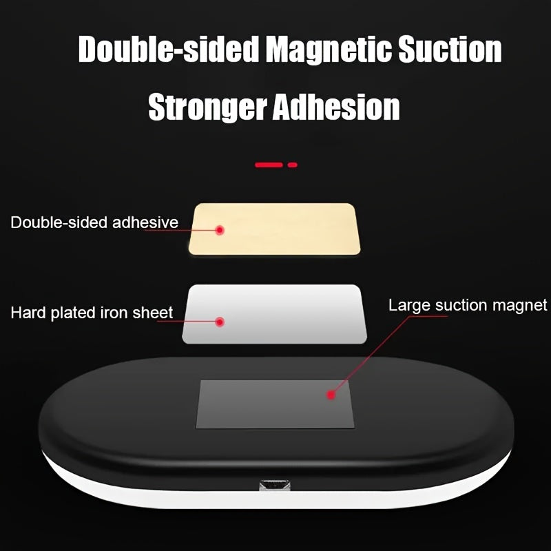 Wireless LED Touch Light for Car Interior, Suitable for Trunk Storage Box, USB Rechargeable Reading Lamp.