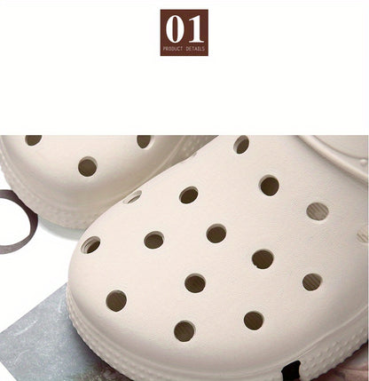 Unisex Clogs, Garden Shoes, Lightweight Non Slip Slides Slippers, Casual Hollow Out Beach Sandals, adult's footwear