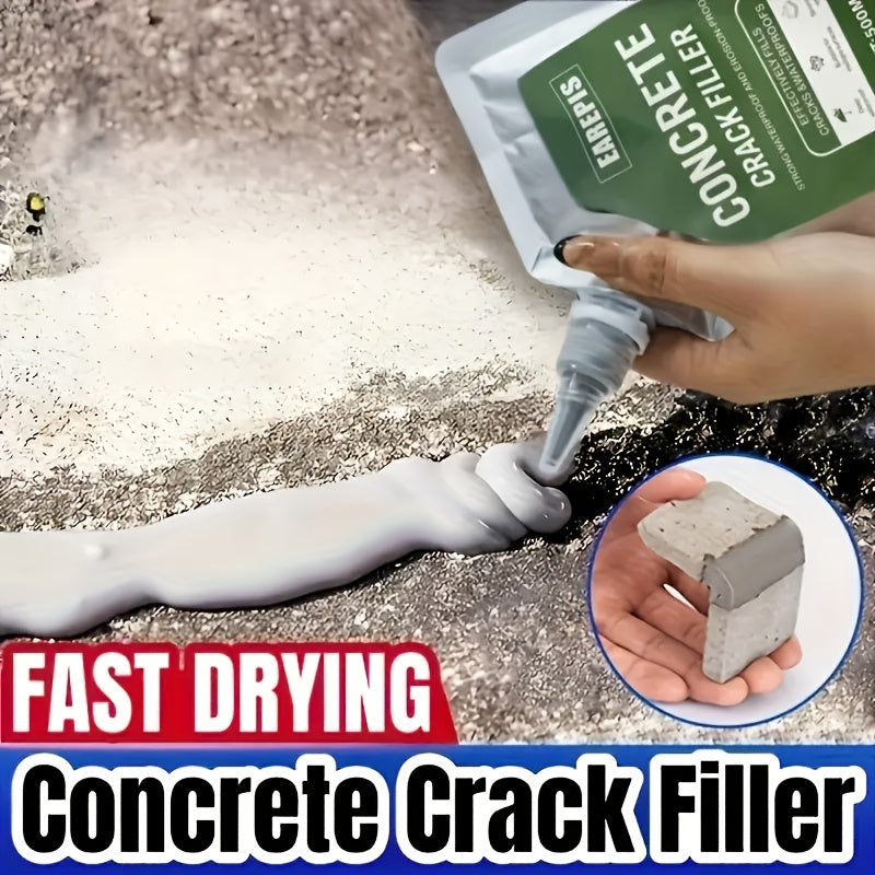 1000ml Quick-Dry Durable Grout Kit, Leak-Proof & Wear-Resistant Formula for Concrete Cracks – Ideal for Floors, Walls, Roofs, and Pipes – Indoor/Outdoor Use with Nozzle Design, Wall Sealing, Concrete Crack Filler, Precisi