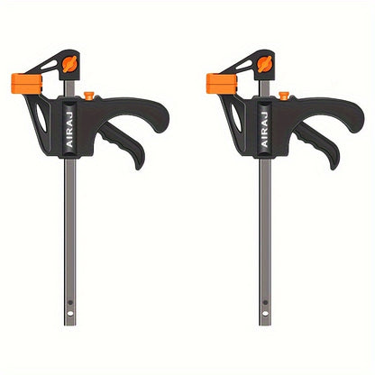 2/5pcs AIRAJ 10.16 Cm Woodworking Clips F Clamp Clip Hard Grip Quick Ratchet Release DIY Carpentry Hand Vise Tools