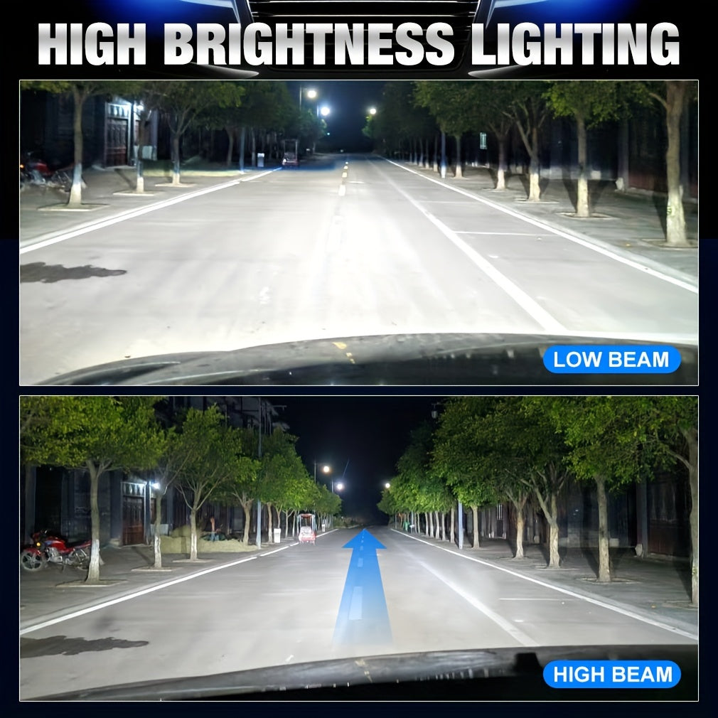 S&D H7 LED Headlight - High Power, High Lumen, Dual Copper Tube, Strong Heat Dissipation, Decoding, with Fan, Plug-and-Play, for Motor Vehicles, 36V or Below, No Battery Required, Vehicle Lighting Upgrade, Sleek Design, Durab
