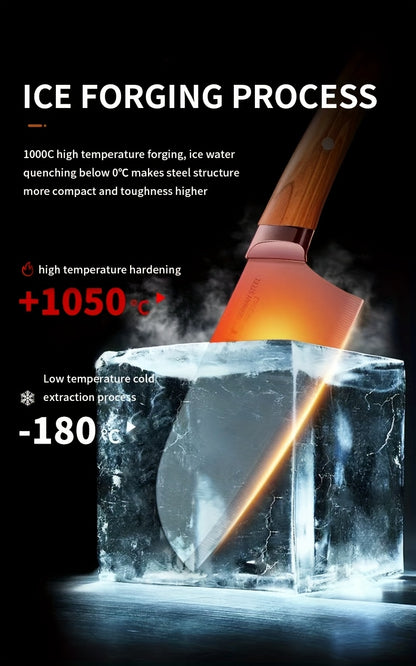 High Quality Stainless Steel Knife Kitchen Utensil Set, Multifunctional Chef Knife, Fruit Knife, Japanese Chef Knife, Meat Cutting Knife, Bread Knife, Cooking Chef Knife Set, Suitable for Restaurants, Family Travel, Outdoor C