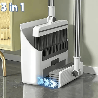 3-in-1 Home Cleaning Kit: Soft Bristle Broom, Dustpan & Brush Combo - Non-Stick Hair, Ideal for Home, Office, School, Dorm - Perfect Christmas Gift, Cleaning Brush