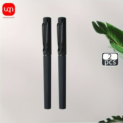 2/5pcs innovative black neutral pen with 0.7mm tip elastic clip design for smooth writing, good hand feel, clear handwriting, note taking pen for daily problem-solving and painting use. Back to season