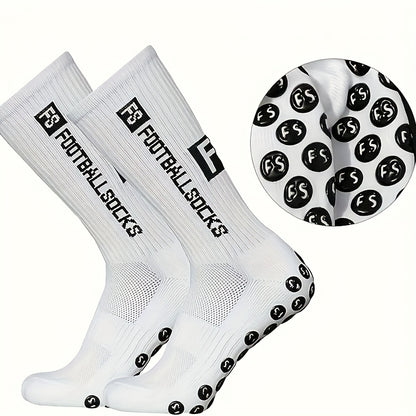 2/6/10/20 Pairs Men'S Thickened Moisture-Wicking Breathable Soccer & Basketball Training Socks - Non-Slip Grip, Cushioned Arch & Heel Support, Sweat-Resistant, Soft Elastic Athletic Socks For Outdoor Sports, Gym, Football Mat