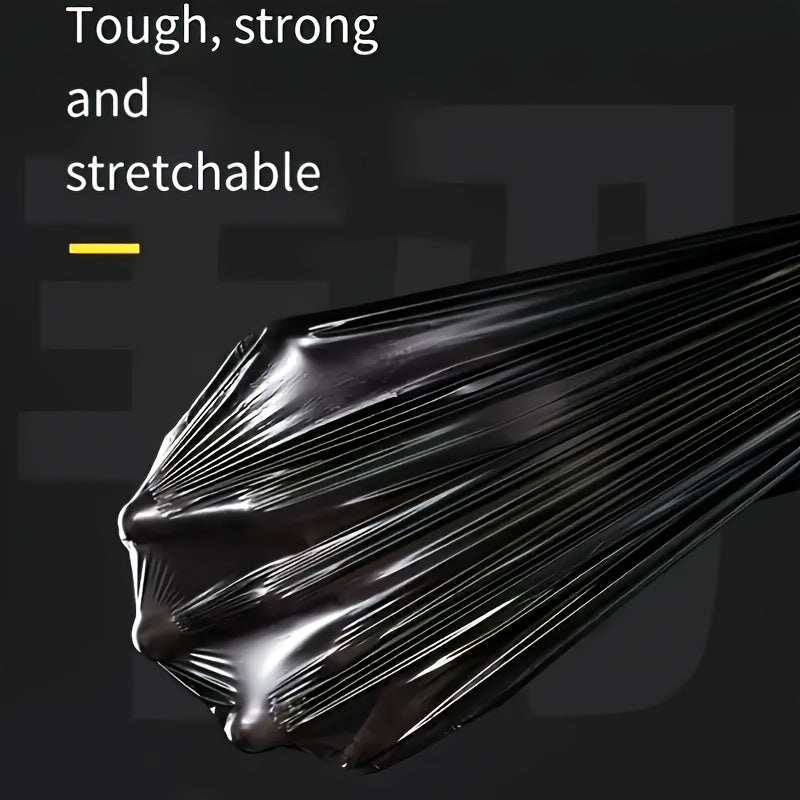 5 rolos com 100 sacos de lixo pretos portáteis cada - adequados para escritórios, cozinhas, salas de estar, casas de banho, áreas exteriores e outros usos diversos.
