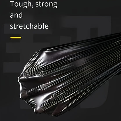 5 rolos com 100 sacos de lixo pretos portáteis cada - adequados para escritórios, cozinhas, salas de estar, casas de banho, áreas exteriores e outros usos diversos.