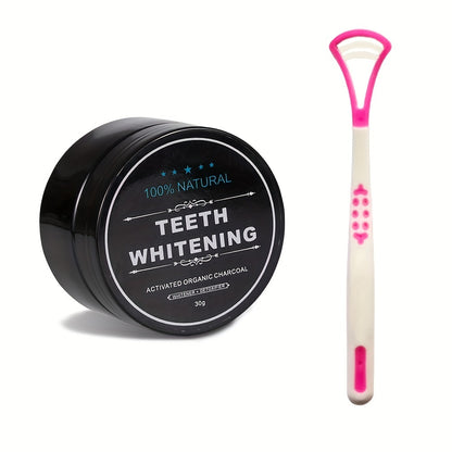 100% Natural Activated Organic Charcoal Teeth Whitening Powder - Deep Clean, Fresh Breath, Suitable for Daily Use