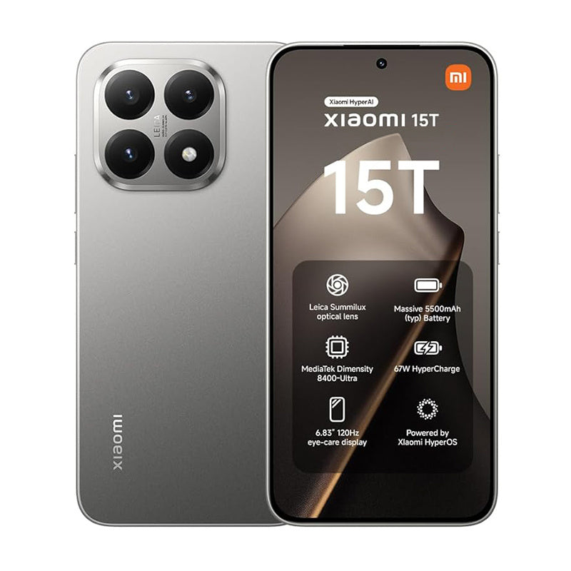 Xiaomi 15T Smartphone 12GB+256GB with MediaTek Dimensity 8400-Ultra 6.83" 120Hz eye-care display Long-lasting 5500mAh battery 67W Hyper Leica triple camera Xiaomi 15 T Smartphone