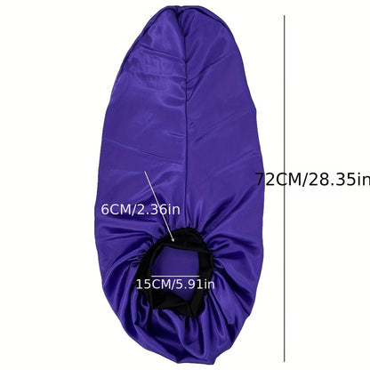 Silky Long Bonnet For Sleeping Solid Color Night Cap For Women Hair Care Tools For Sleeping In Overnight
