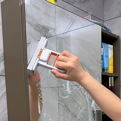 4pcs 1 Mop + 3 Sponges No-Wash Desktop Cleaner - Quick Cleaning Design, Foldable Space-Saving Handheld System for Home, Office, Bathroom & Kitchen Compact Tabletop Scrubber Ideal Small Apartments and Dorms Durable Plastic Mat