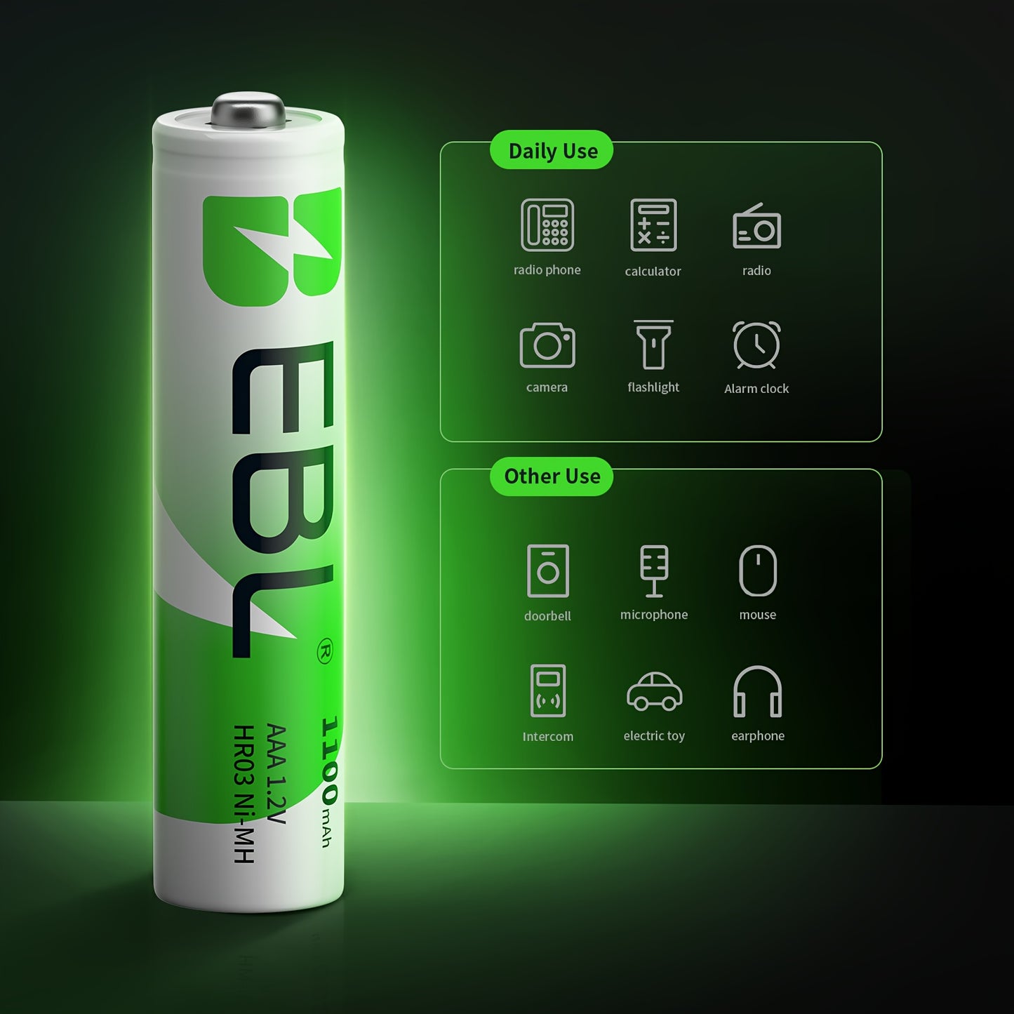 EBL 12+2 Bay LCD Rechargeable Battery Charger For AA AAA C D Ni-MH Ni-CD Rechargeable Batteries & 9V NiMH Ni-CD Li-ion Rechargeable Batteries