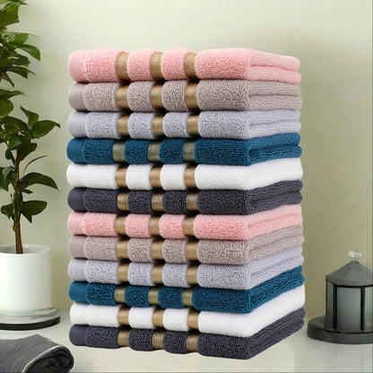 Conjunto de Toalhas 100% Algodão Golden Square – 12 Peças