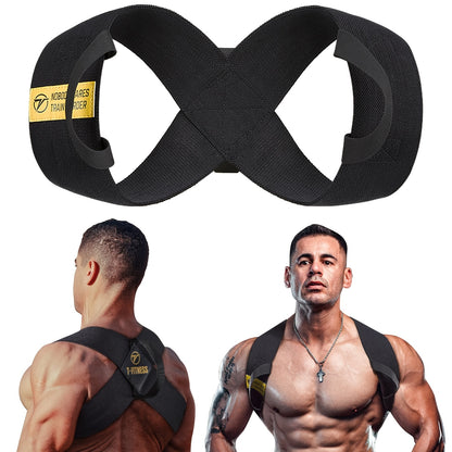 1pc Men's & Women's Posture Corrector Back Brace - Adjustable Spinal Belt with Lumbar & Upper Back, for Scoliosis,, Daily Use & Physical (Black, Comfortable Fit)