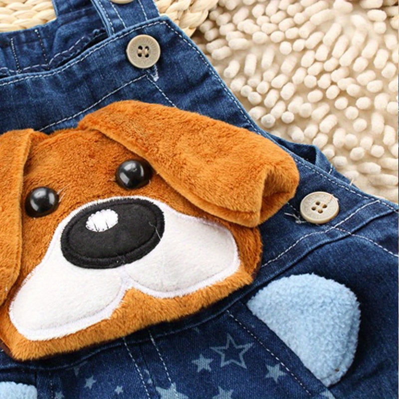 Baby Boys And Girls Cute Dog Pattern Overalls Shorts Clothes For Summer