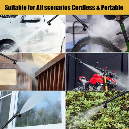 3000W 200Bar Heavy-Duty Cordless Pressure Washer - Brushless Motor, Portable with Carry Case, Compatible with Makita 18V Lithium-Ion Batteries, for Garden, Patio, Car, Machinery Cleaning - Professional & Home Use, Sleek Tool,