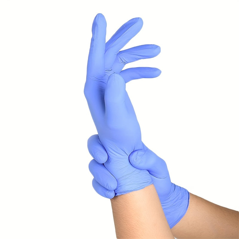 100pcs Purple-Blue Disposable Nitrile Gloves - Durable, Waterproof, Ideal for Home Cleaning, Pet Bathing, Hair Dyeing, Manicure - Essential Household Cleaning Supplies, Pet Care Essentials|Disposable Gloves|Durable Gloves