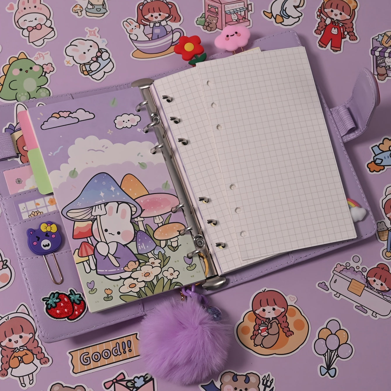 1pc Ziyi Miss AKI Journal Cute Notebook Planner With Free Stickers