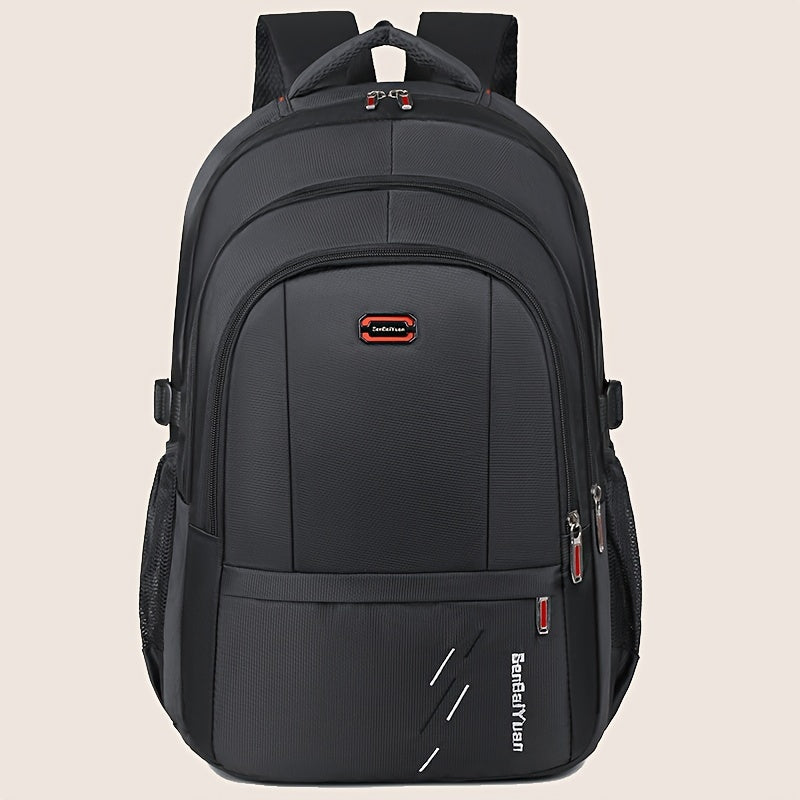 Large Capacity Travel Backpack with 43.18cm Laptop Compartment - Heavy-Duty High Quality, Adjustable Padded Straps & Zipper Closure, Durable Nylon Backpack For Men & Women, Business, Camping, Hiking, Backpack For Travel, Busi