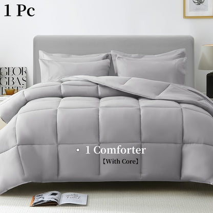 Edredão acolchoado xadrez estilo francês aconchegante - Macio, quente e lavável à máquina para todas as estações.